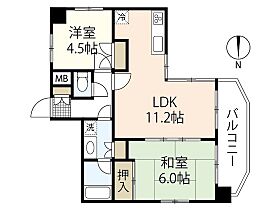 広島県広島市中区大手町3丁目（賃貸マンション2LDK・5階・52.58㎡） その2