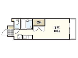 第3西十日市ビル ワンルームの間取図画像