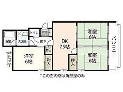 カノープス井口台 3DKの間取図画像