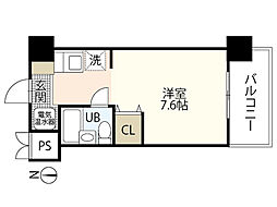 ベルハウス ワンルームの間取図画像