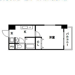 プチメゾンDeux 1Kの間取図画像