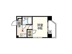 サンヒルズ洋光台 1Kの間取図画像