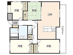 ロイヤルガーデン 4LDKの間取図画像