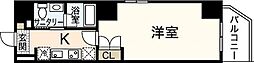 ウイング稲荷町 1Kの間取図画像