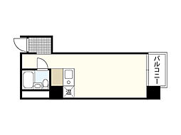 チュリス新八丁堀 ワンルームの間取図画像