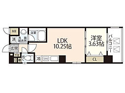 ラマンサーナ段原南 1LDKの間取図画像
