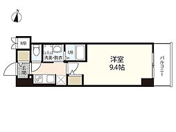 広島市東区光町1丁目マンション 1Kの間取図画像
