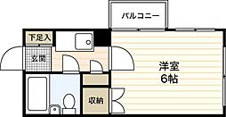 Mビル3 1Kの間取図画像