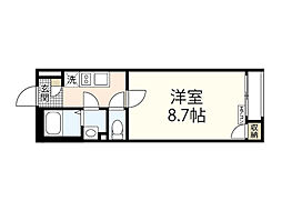 レオネクストステージ2 1Kの間取図画像