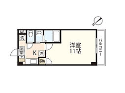 ネイサンスK 1Kの間取図画像