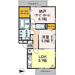 ブランハイム 1SLDKの間取図画像