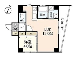 TOSOKU猿猴橋ビル 1LDKの間取図画像