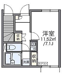 レオネクストマールフ 1Kの間取図画像