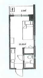 インパクト・広瀬町2 ワンルームの間取図画像