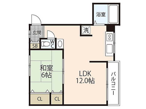 田渕ビル ｜広島県広島市中区猫屋町(賃貸マンション1LDK・2階・39.00㎡)の写真 その2