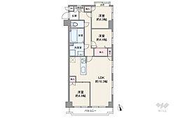 エンゼルハイム大森南 3LDKの間取図画像
