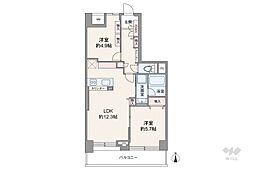 メイツ大森西 2LDKの間取図画像