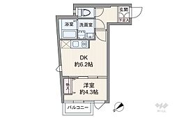 ザランド代官山青葉台 1DKの間取図画像