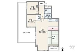 蒲田ビューハイツ 3LDKの間取図画像