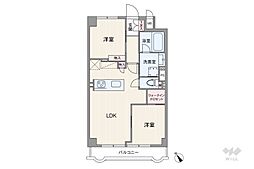 ライオンズマンション中目黒 2LDKの間取図画像