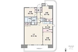 フェアロージュガーデンズ川崎 3LDKの間取図画像