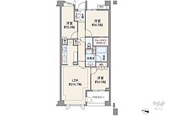 パークホームズ下目黒 3LDKの間取図画像