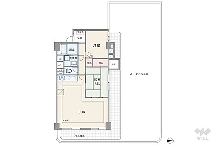 2LDK 間取り
