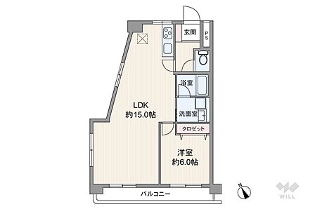 1LDK 間取り
