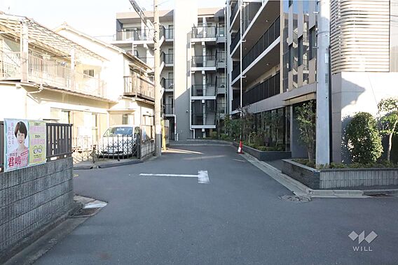 敷地北側の前面...