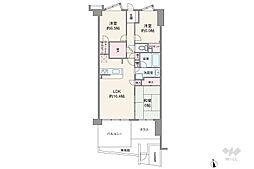 グランシティたまプラーザ1 3LDKの間取図画像