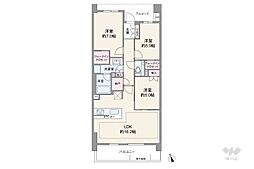 ザ・パークハウス二子玉川ガーデン 3LDKの間取図画像