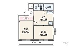 間取図画像 2DK