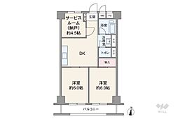 烏山コーポビアネーズ 2SDKの間取図画像