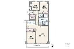 ライオンズマンション宮崎台 3LDKの間取図画像