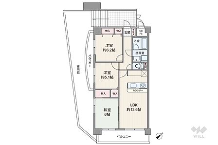 3LDK 間取り
