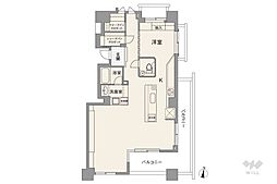 ライオンズスクエア用賀 ワンルームの間取図画像