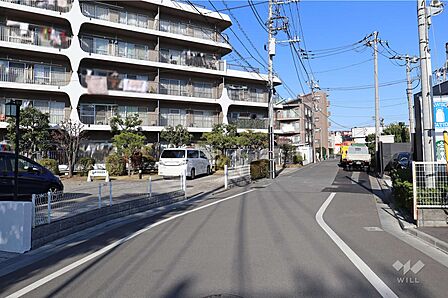 敷地東側の前面道路