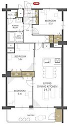 間取図画像 3LDK