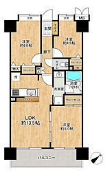 セレナハイム北松戸 3LDKの間取図画像