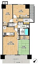 ゼファーヒルズ松戸フィオリーナ 3LDKの間取図画像