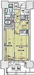 プレサンス丸の内リラティ 9階1LDKの間取り