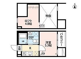 愛知県名古屋市中村区亀島1丁目（賃貸アパート1K・2階・20.57㎡） その2