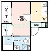 幸鶴邸（コウカクテイ）  ｜ 愛知県名古屋市西区名西1丁目（賃貸アパート1K・2階・22.13㎡） その2