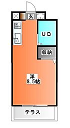 エステートピア戸田公園 ワンルームの間取図画像
