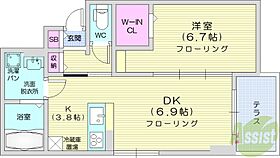 D-room南材木町  ｜ 宮城県仙台市若林区南材木町（賃貸アパート1LDK・1階・41.40㎡） その2