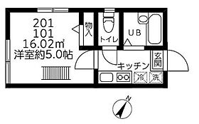 アルウィンコート 201 ｜ 神奈川県横浜市金沢区六浦５丁目37（賃貸アパート1K・2階・16.02㎡） その2