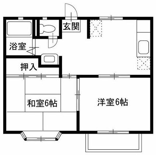 神奈川県横浜市金沢区釜利谷東７丁目(賃貸アパート2K・2階・39.74㎡)の写真 その2