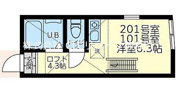 ユナイト六浦パトリスの杜 ｜神奈川県横浜市金沢区六浦東２丁目(賃貸アパート1R・2階・11.10㎡)の写真 その2