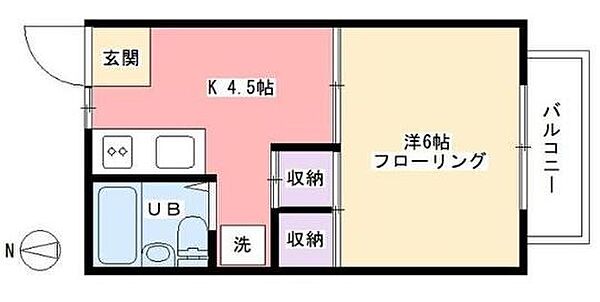 神奈川県横浜市金沢区寺前２丁目(賃貸アパート1K・2階・23.14㎡)の写真 その2