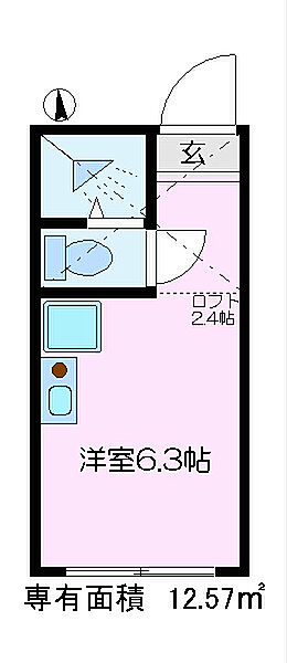 神奈川県横浜市金沢区六浦１丁目(賃貸アパート1R・1階・12.57㎡)の写真 その2